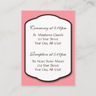 Cartes de référence pour Mariage Brown et blanc ro