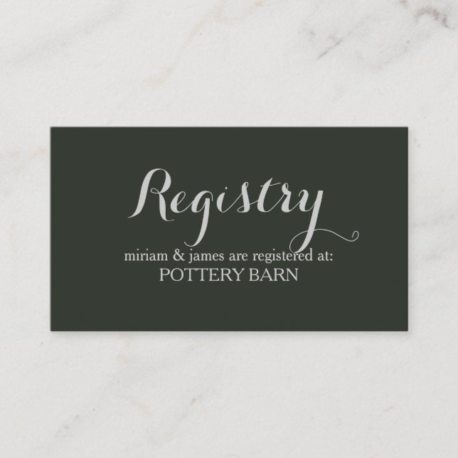 Cartes de registre de script simples (Devant)