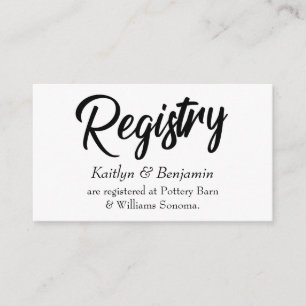 Cartes de Registre mariages avec script d'écriture