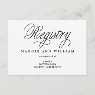Cartes de Registre - Script élégant