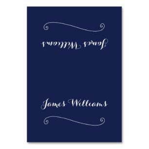 Cartes de réglage Elegant Navy Blue Place