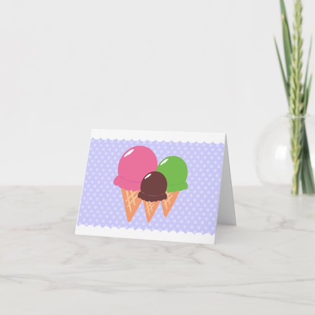 Cartes de remerciement à la crème glacée (Devant)
