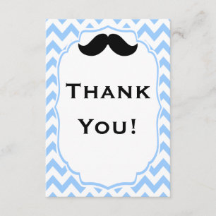 Cartes de remerciement à moustache