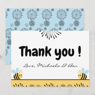 Cartes de remerciement abeille Douce comme peut êt