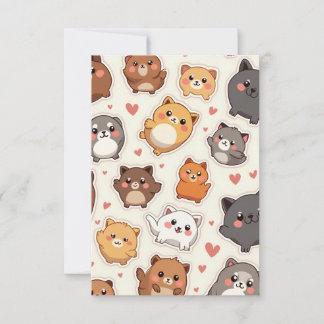 Cartes de remerciement Amour de chiots