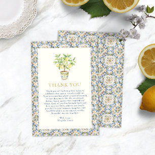 Cartes de remerciement au citron