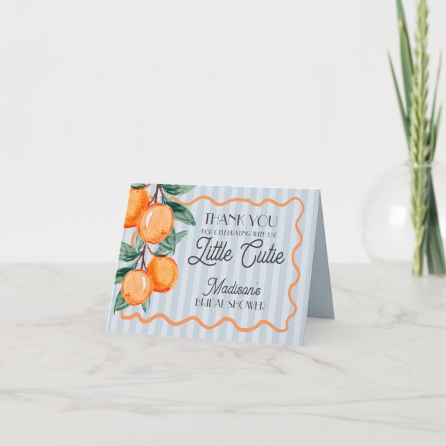 Cartes de remerciement Blue Cutie Main Squeeze Cit (Devant)