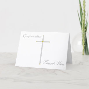 Cartes de remerciement croix de confirmation