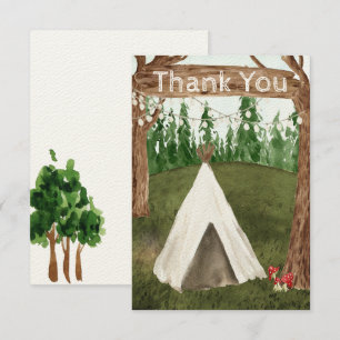 Cartes de remerciement dans la forêt