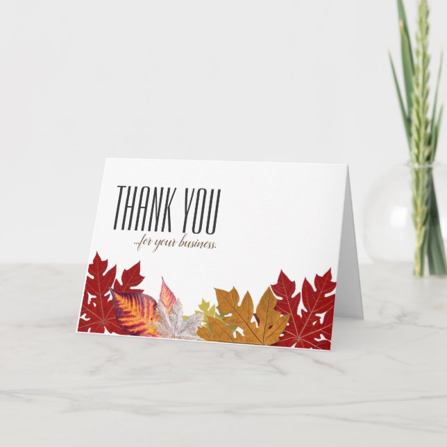 Cartes de remerciement d'automne - Clients commerc (Devant)