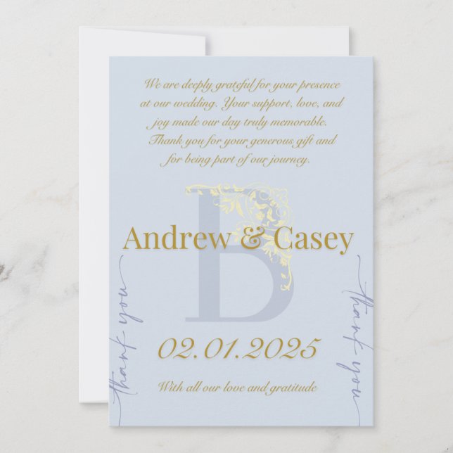 Cartes de remerciement de mariage (Devant)