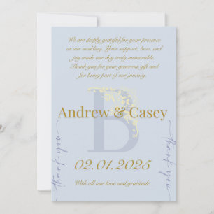 Cartes de remerciement de mariage