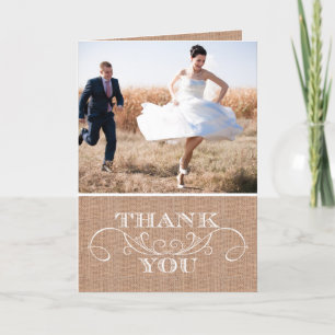 Cartes de remerciement de mariage à impression de 
