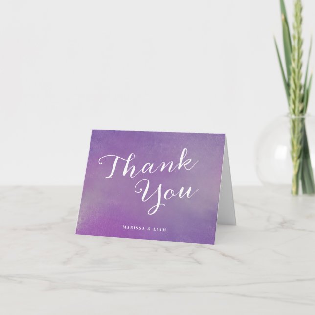 Cartes de remerciement de mariage Amour Pur / Viol (Devant)
