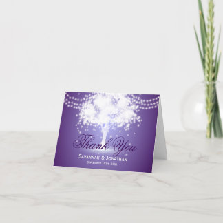 Cartes de remerciement de mariage avec guirlande l