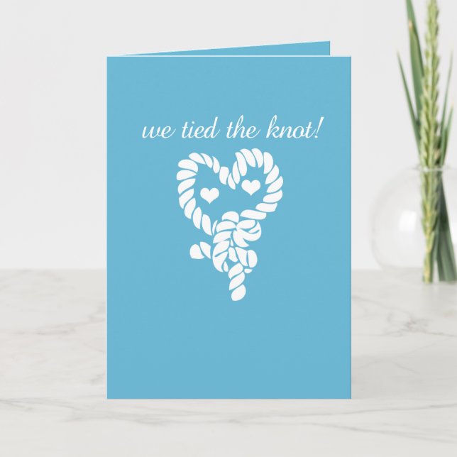 Cartes de remerciement de mariage bleu de Nautique (Devant)