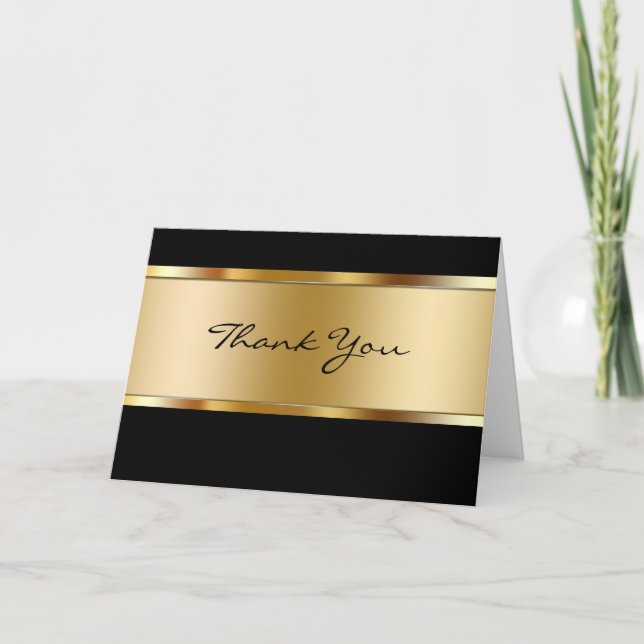 Cartes de remerciement de mariage élégantes (Devant)