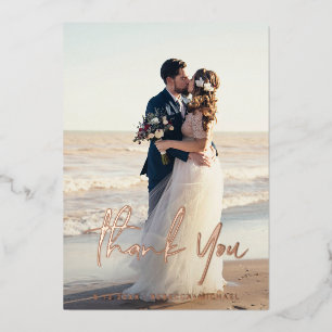 Cartes de remerciement de mariage en véritable feu