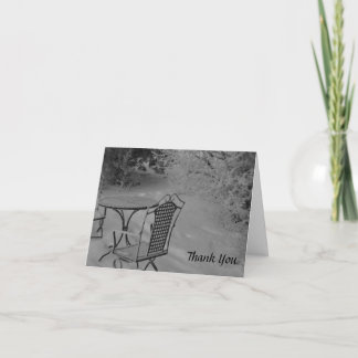 Cartes de remerciement de mariage hivernal noir et