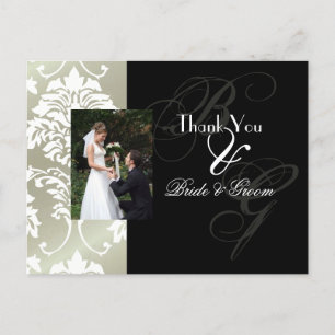 Cartes de remerciement de mariage insérez votre ph