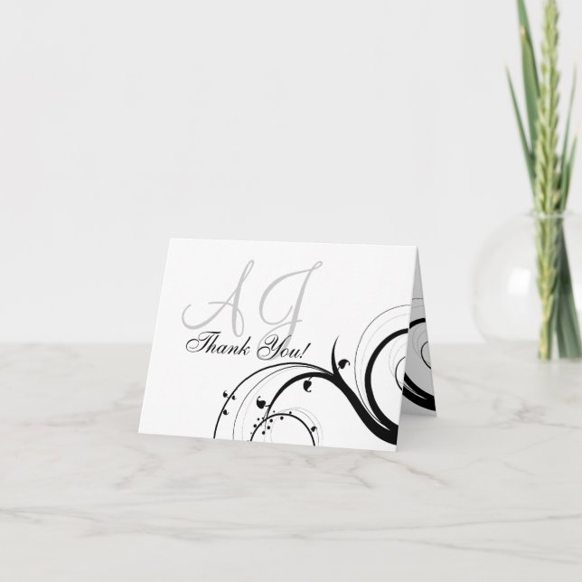 Cartes de remerciement de mariage personnalisées e (Devant)
