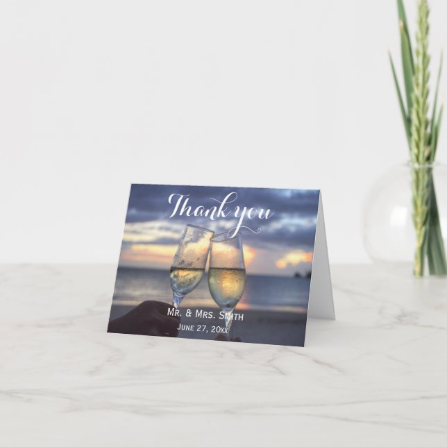 Cartes de remerciement de mariage personnalisées s (Devant)