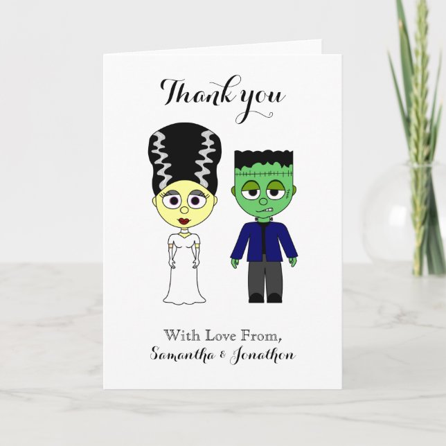 Cartes de remerciement de mariage pour couples sur (Devant)