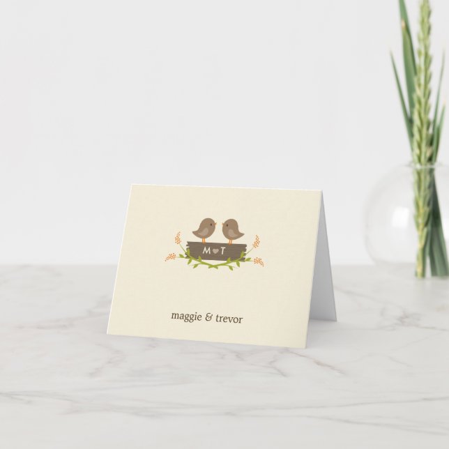Cartes de remerciement de mariage Sweet Love (Devant)