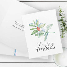 Cartes de remerciement de mariage thème de Noël