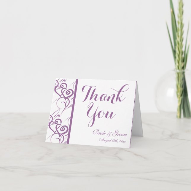 Cartes de remerciement de mariage Tourbillon Doubl (Devant)