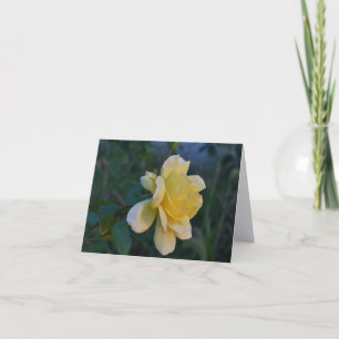 Cartes de remerciement élégantes Rose jaune doré