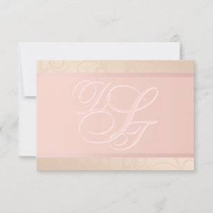 Cartes de remerciement en monogramme Rose Gold et 