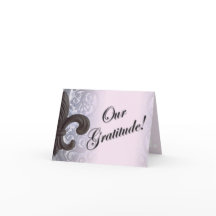 cartes de remerciement "fleur de lis en fer" indig