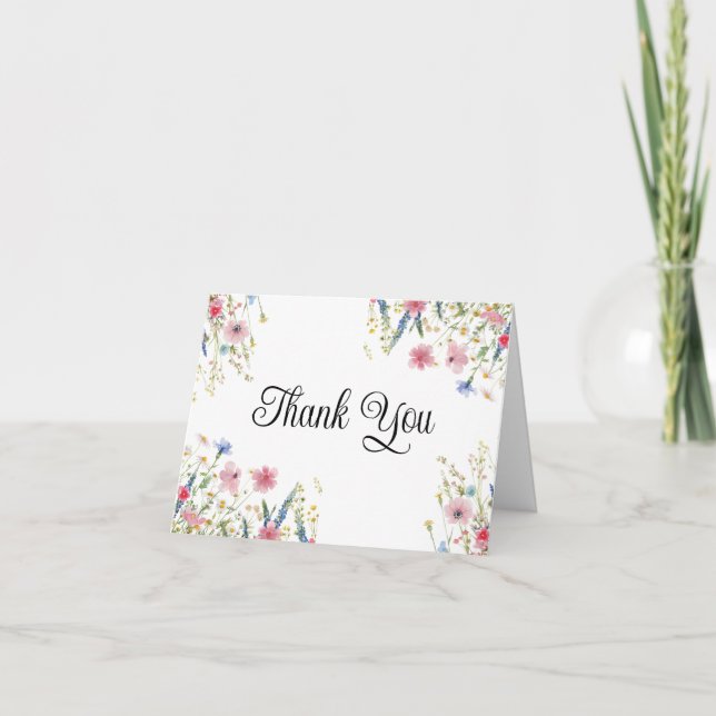Cartes de remerciement Fleur des champs Love in Bl (Devant)