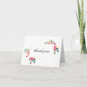 Cartes de remerciement florales bohèmes