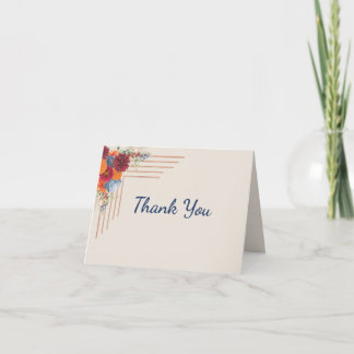 Cartes de remerciement florales d'automne
