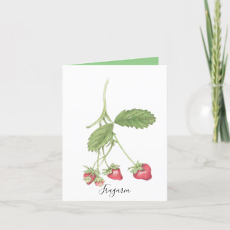 Cartes de remerciement fraise