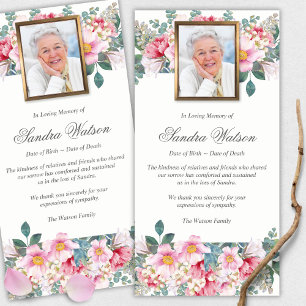Cartes de remerciement funéraire   Jardin parfumé 