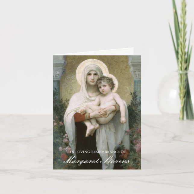 Cartes de remerciement funéraire | Madonna des Ros (Devant)