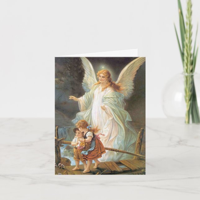 Cartes de remerciement funéraire | Prière Angel 3 (Devant)