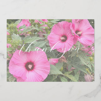 Cartes de remerciement Hortensia rose