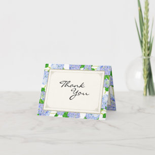 Cartes de Remerciement Hydrangea Bleu Dentelle Flo