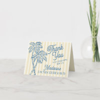Cartes de remerciement Jaune Pastel de Palm Spring