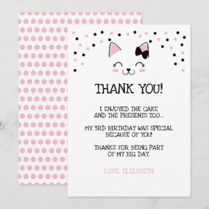 Cartes de remerciement Kitty Cat