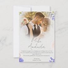Cartes de Remerciement Mariage customisé