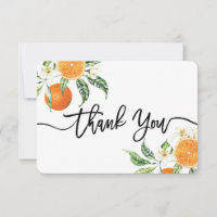 Cartes de remerciement Oranges mignonnes