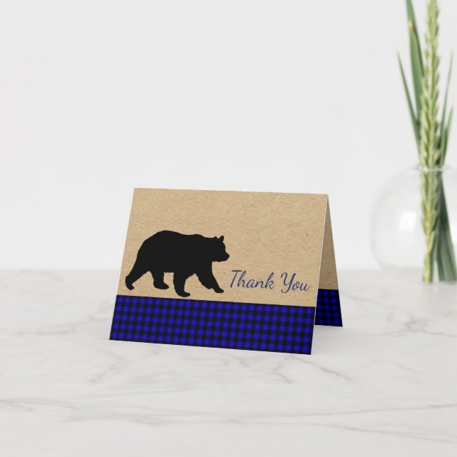 Cartes de remerciement ours (Devant)