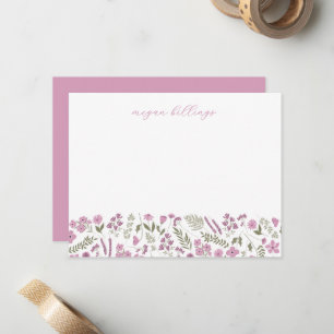 Cartes de remerciement personnalisées Fleur sauvag