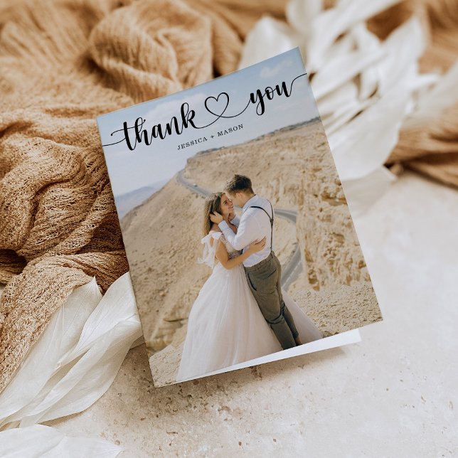 Cartes de remerciement pliées pour Mariage de scri (Créateur téléchargé)