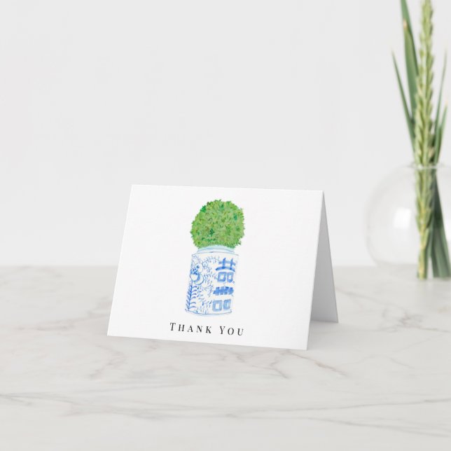 Cartes de remerciement Pot à gingembre (Devant)